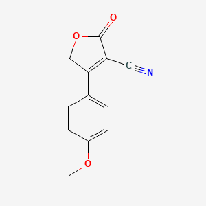 molecular formula C12H9NO3 B2857538 4-(4-Methoxyphenyl)-2-oxo-2,5-dihydro-3-furancarbonitrile CAS No. 50691-07-1