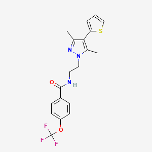 N-(2-(3,5-dimethyl-4-(thiophen-2-yl)-1H-pyrazol-1-yl)ethyl)-4-(trifluoromethoxy)benzamide