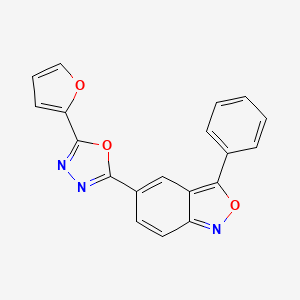 5-[5-(Furan-2-yl)-1,3,4-oxadiazol-2-yl]-3-phenyl-2,1-benzoxazole