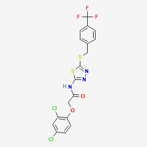 2-(2,4-dichlorophenoxy)-N-(5-((4-(trifluoromethyl)benzyl)thio)-1,3,4-thiadiazol-2-yl)acetamide