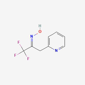 molecular formula C8H7F3N2O B2857556 N-[1,1,1-Trifluoro-3-(pyridin-2-yl)propan-2-ylidene]hydroxylamine CAS No. 1824791-86-7