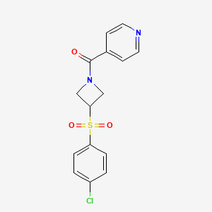 (3-((4-Chlorophenyl)sulfonyl)azetidin-1-yl)(pyridin-4-yl)methanone