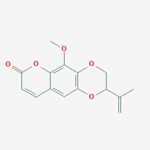 molecular formula C15H14O5 B2857562 5-Methoxy-2-prop-1-en-2-yl-2,3-dihydropyrano[2,3-g][1,4]benzodioxin-7-one CAS No. 105249-48-7