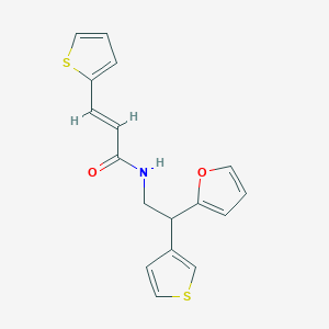 (2E)-N-[2-(furan-2-yl)-2-(thiophen-3-yl)ethyl]-3-(thiophen-2-yl)prop-2-enamide
