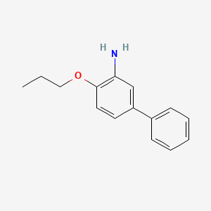 molecular formula C15H17NO B2857580 3-Amino-4-propoxybiphenyl CAS No. 883498-60-0