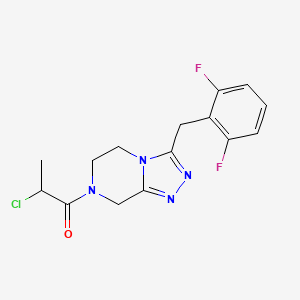 2-chloro-1-{3-[(2,6-difluorophenyl)methyl]-5H,6H,7H,8H-[1,2,4]triazolo[4,3-a]pyrazin-7-yl}propan-1-one