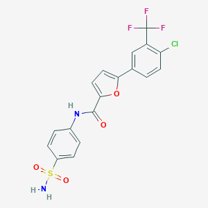 molecular formula C18H12ClF3N2O4S B285759 5-[4-chloro-3-(trifluoromethyl)phenyl]-N-(4-sulfamoylphenyl)furan-2-carboxamide 