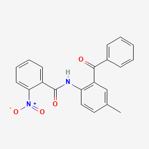molecular formula C21H16N2O4 B2857606 N-(2-苯甲酰基-4-甲基苯基)-2-硝基苯甲酰胺 CAS No. 75840-40-3