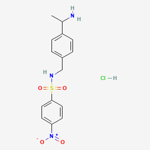N-{[4-(1-aminoethyl)phenyl]methyl}-4-nitrobenzene-1-sulfonamide hydrochloride