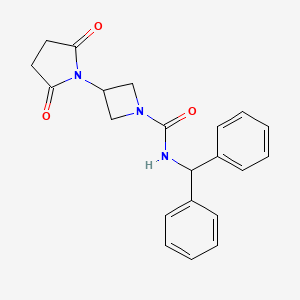N-benzhydryl-3-(2,5-dioxopyrrolidin-1-yl)azetidine-1-carboxamide