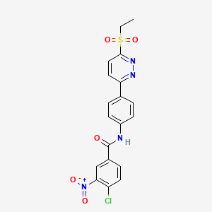 4-chloro-N-(4-(6-(ethylsulfonyl)pyridazin-3-yl)phenyl)-3-nitrobenzamide