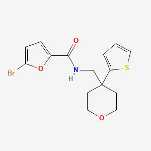 molecular formula C15H16BrNO3S B2857644 5-bromo-N-((4-(thiophen-2-yl)tetrahydro-2H-pyran-4-yl)methyl)furan-2-carboxamide CAS No. 1203368-64-2