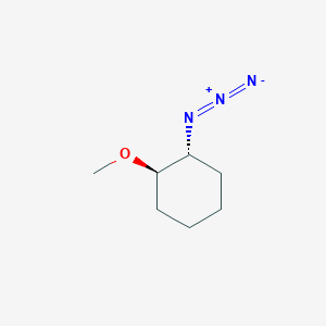 molecular formula C7H13N3O B2857653 trans-1-Azido-2-methoxycyclohexane CAS No. 1820570-30-6; 558441-23-9