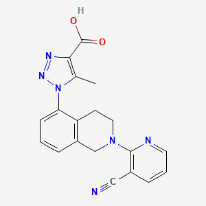 1-[2-(3-cyanopyridin-2-yl)-1,2,3,4-tetrahydroisoquinolin-5-yl]-5-methyl-1H-1,2,3-triazole-4-carboxylic acid