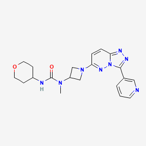molecular formula C20H24N8O2 B2857656 1-Methyl-3-(oxan-4-yl)-1-[1-(3-pyridin-3-yl-[1,2,4]triazolo[4,3-b]pyridazin-6-yl)azetidin-3-yl]urea CAS No. 2380010-72-8
