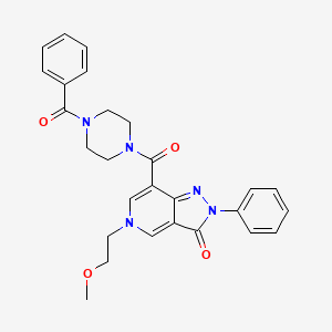 7-(4-benzoylpiperazine-1-carbonyl)-5-(2-methoxyethyl)-2-phenyl-2H-pyrazolo[4,3-c]pyridin-3(5H)-one