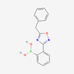 molecular formula C15H13BN2O3 B2857684 2-(5-Benzyl-1,2,4-oxadiazol-3-YL)phenylboronic acid CAS No. 2377609-83-9