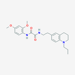 molecular formula C24H31N3O4 B2857685 N1-(2,4-dimethoxyphenyl)-N2-(2-(1-propyl-1,2,3,4-tetrahydroquinolin-6-yl)ethyl)oxalamide CAS No. 955594-49-7