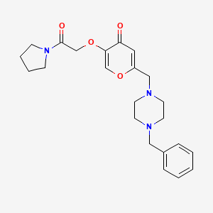 2-[(4-Benzylpiperazin-1-yl)methyl]-5-(2-oxo-2-pyrrolidin-1-ylethoxy)pyran-4-one