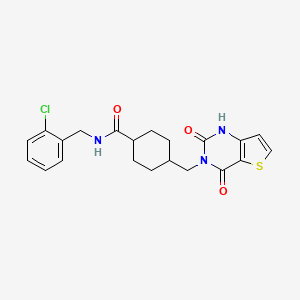 N-(2-chlorobenzyl)-4-((2,4-dioxo-1,2-dihydrothieno[3,2-d]pyrimidin-3(4H)-yl)methyl)cyclohexanecarboxamide