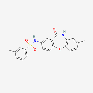 3-methyl-N-(8-methyl-11-oxo-10,11-dihydrodibenzo[b,f][1,4]oxazepin-2-yl)benzenesulfonamide