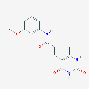 molecular formula C15H17N3O4 B2857694 N-(3-methoxyphenyl)-3-(6-methyl-2,4-dioxo-1,2,3,4-tetrahydropyrimidin-5-yl)propanamide CAS No. 1105202-98-9