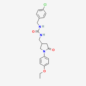 1-(4-Chlorobenzyl)-3-((1-(4-ethoxyphenyl)-5-oxopyrrolidin-3-yl)methyl)urea