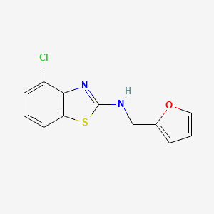 molecular formula C12H9ClN2OS B2857707 4-chloro-N-(furan-2-ylmethyl)benzo[d]thiazol-2-amine CAS No. 1207031-92-2