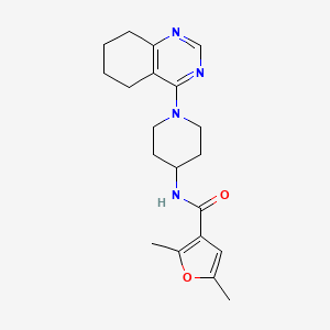 molecular formula C20H26N4O2 B2857711 2,5-dimethyl-N-(1-(5,6,7,8-tetrahydroquinazolin-4-yl)piperidin-4-yl)furan-3-carboxamide CAS No. 2034408-46-1