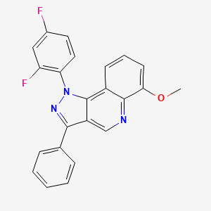 molecular formula C23H15F2N3O B2857716 1-(2,4-二氟苯基)-6-甲氧基-3-苯基-1H-吡唑并[4,3-c]喹啉 CAS No. 932325-36-5