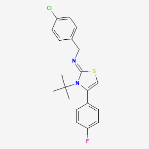 N-[3-(tert-butyl)-4-(4-fluorophenyl)-1,3-thiazol-2(3H)-yliden](4-chlorophenyl)methanamine