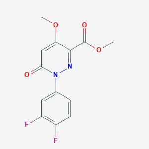 molecular formula C13H10F2N2O4 B2857720 Methyl 1-(3,4-difluorophenyl)-4-methoxy-6-oxo-1,6-dihydropyridazine-3-carboxylate CAS No. 1708401-72-2