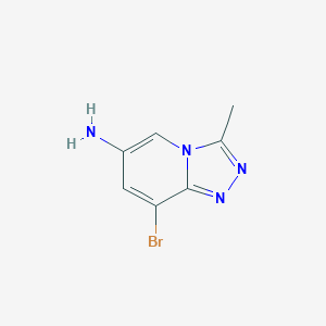 molecular formula C7H7BrN4 B2857727 8-溴-3-甲基-[1,2,4]三唑并[4,3-a]吡啶-6-胺 CAS No. 1216242-59-9