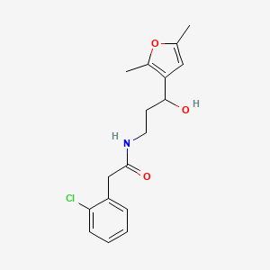 molecular formula C17H20ClNO3 B2857729 2-(2-chlorophenyl)-N-(3-(2,5-dimethylfuran-3-yl)-3-hydroxypropyl)acetamide CAS No. 1421522-09-9
