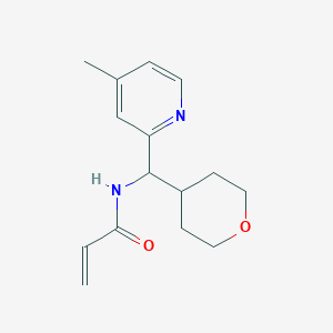 molecular formula C15H20N2O2 B2857737 N-[(4-Methylpyridin-2-yl)-(oxan-4-yl)methyl]prop-2-enamide CAS No. 2305504-48-5