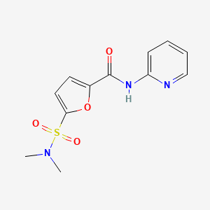 molecular formula C12H13N3O4S B2857747 5-(N,N-dimethylsulfamoyl)-N-(pyridin-2-yl)furan-2-carboxamide CAS No. 1172919-34-4