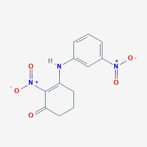 2-Nitro-3-((3-nitrophenyl)amino)cyclohex-2-EN-1-one