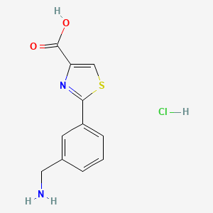 2-[3-(Aminomethyl)phenyl]-1,3-thiazole-4-carboxylic acid hydrochloride
