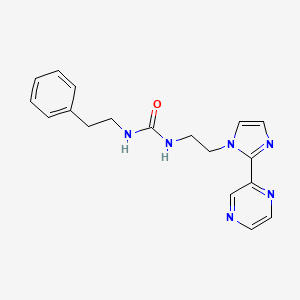 1-phenethyl-3-(2-(2-(pyrazin-2-yl)-1H-imidazol-1-yl)ethyl)urea