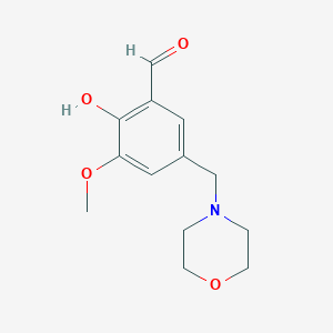2-Hydroxy-3-methoxy-5-(morpholinomethyl)benzaldehyde