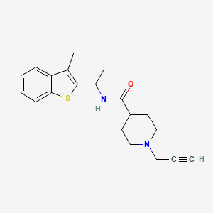 N-[1-(3-methyl-1-benzothiophen-2-yl)ethyl]-1-(prop-2-yn-1-yl)piperidine-4-carboxamide
