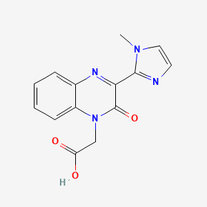 molecular formula C14H12N4O3 B2857764 2-[3-(1-methyl-1H-imidazol-2-yl)-2-oxo-1,2-dihydroquinoxalin-1-yl]acetic acid CAS No. 852956-42-4