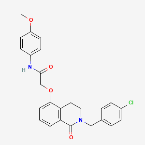 2-[[2-[(4-chlorophenyl)methyl]-1-oxo-3,4-dihydroisoquinolin-5-yl]oxy]-N-(4-methoxyphenyl)acetamide