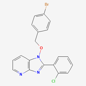 molecular formula C19H13BrClN3O B2857769 1-[(4-bromobenzyl)oxy]-2-(2-chlorophenyl)-1H-imidazo[4,5-b]pyridine CAS No. 339028-59-0
