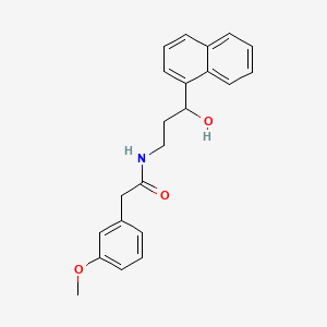 molecular formula C22H23NO3 B2857773 N-(3-羟基-3-(萘-1-基)丙基)-2-(3-甲氧基苯基)乙酰胺 CAS No. 1421449-56-0