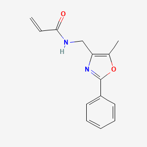 molecular formula C14H14N2O2 B2857774 N-[(5-Methyl-2-phenyl-1,3-oxazol-4-yl)methyl]prop-2-enamide CAS No. 2361646-00-4
