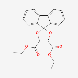 molecular formula C21H20O6 B2857777 Spiro[1,3-dioxolane-2,9'-[9H]fluorene]-4,5-dicarboxylic acid diethyl ester CAS No. 129178-60-5