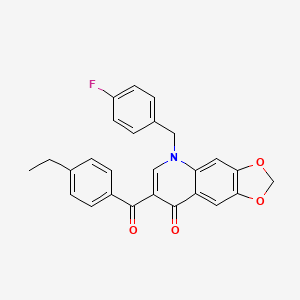 7-(4-ethylbenzoyl)-5-[(4-fluorophenyl)methyl]-2H,5H,8H-[1,3]dioxolo[4,5-g]quinolin-8-one