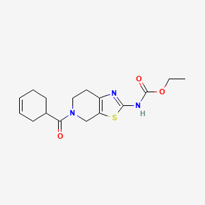 Ethyl (5-(cyclohex-3-enecarbonyl)-4,5,6,7-tetrahydrothiazolo[5,4-c]pyridin-2-yl)carbamate