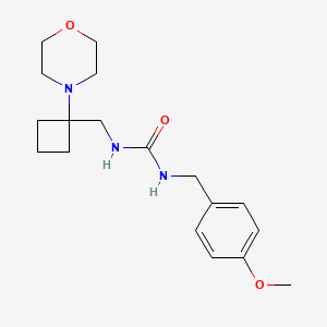 1-[(4-Methoxyphenyl)methyl]-3-[(1-morpholin-4-ylcyclobutyl)methyl]urea